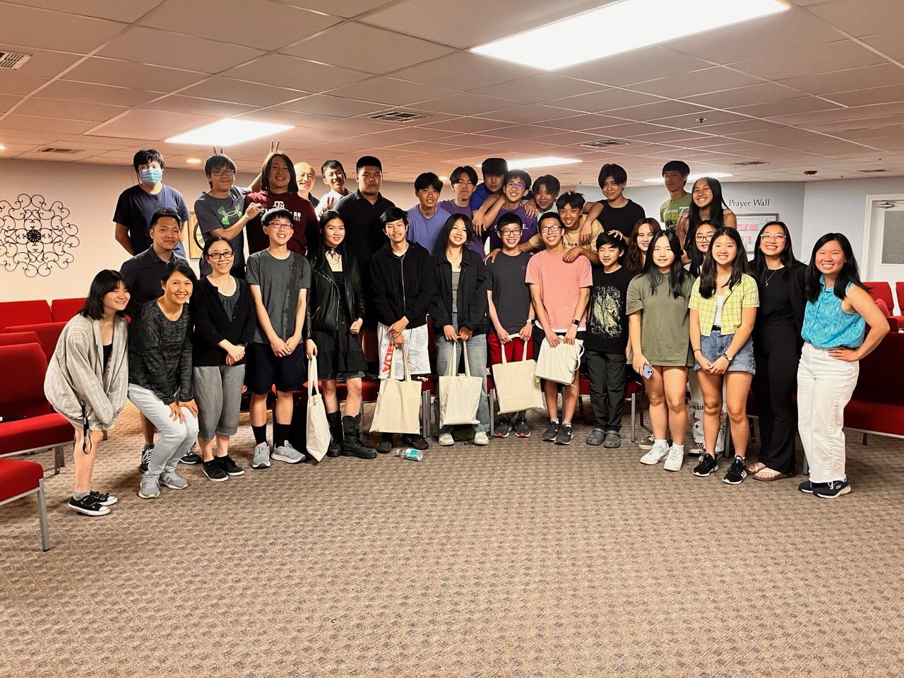 Senior night during a Friday night fellowship.